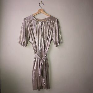 Anthropologies Oversize Silver Dress